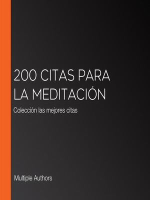 cover image of 200 citas para la meditación